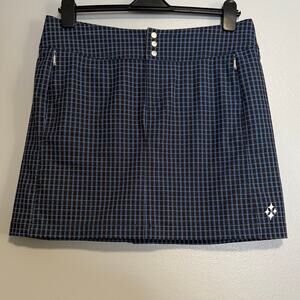 Jofit Blue Plaid Athletic Skort 10 Golf Tennis